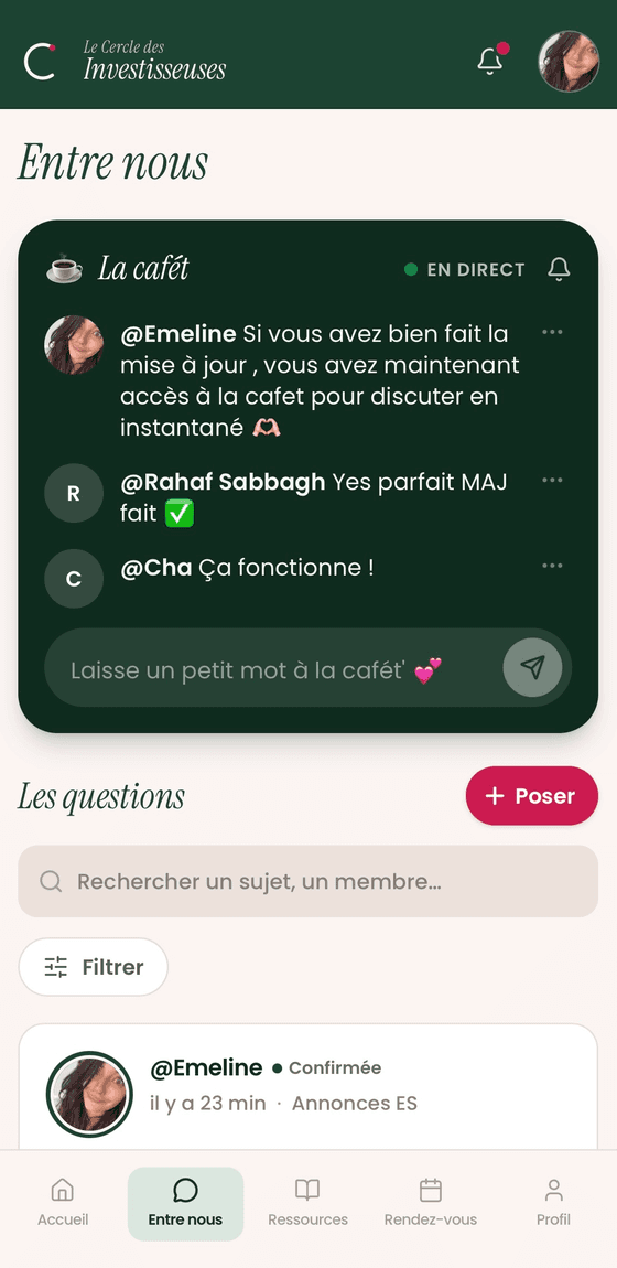 La cafét : ta question le soir, des réponses au réveil